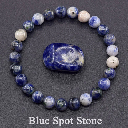 Real 5A Natural Lapis Lazuli Stone Beads Bracelet Homme Elastic Energy Healing Jewelry for Women Gift for Boyfriend