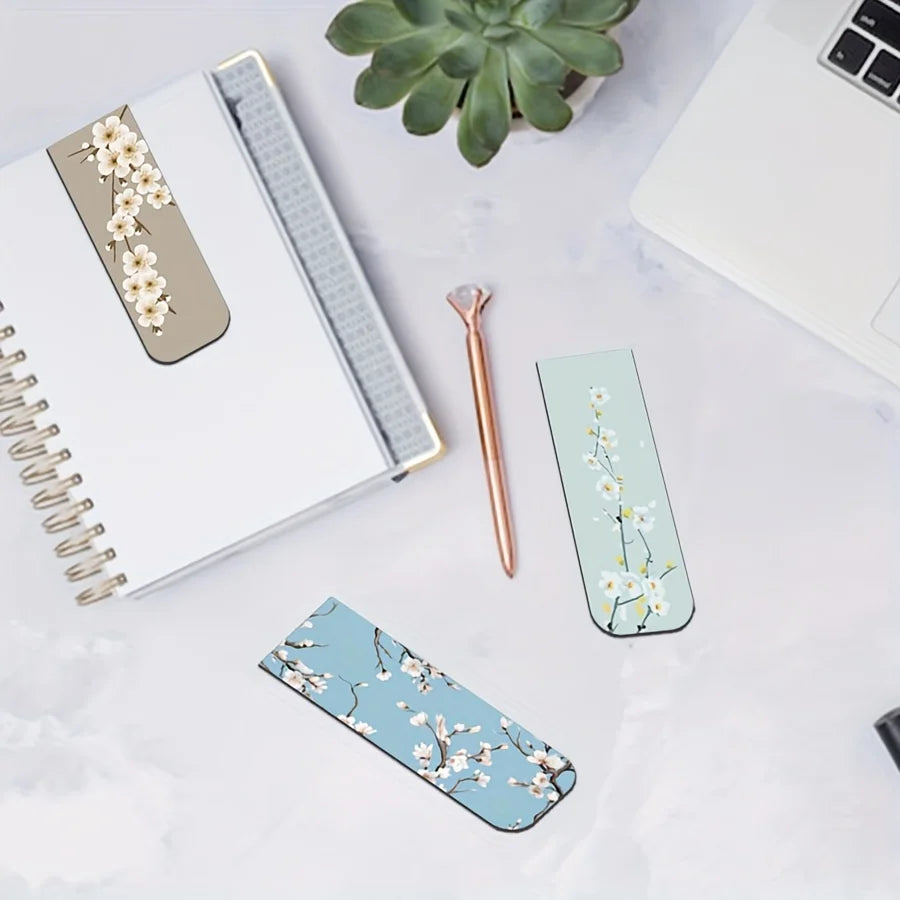 12pcs Magnetic Bookmarks For Women Flower Planner Magnetic Bookmark Assorted Book Magnets Page Markers Clip Magnetic Bookmark