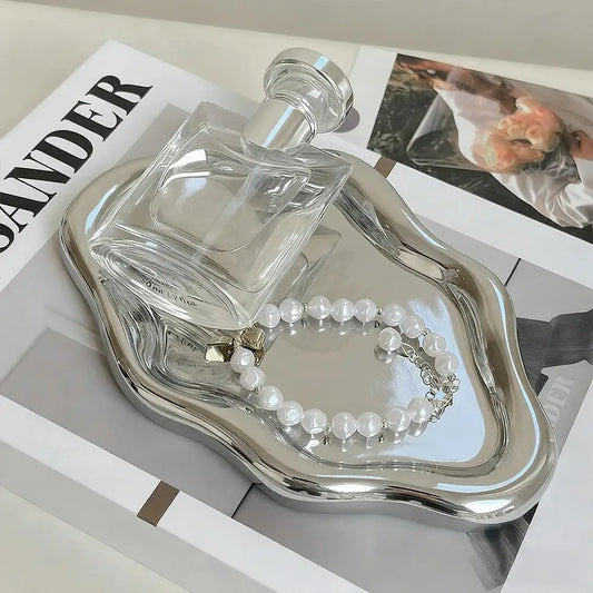 Jewelry Storage Tray Creative Cloud Shapes Plastic Trays Electroplated Jewelry Earrings Ring Display Plates Photo Props For W