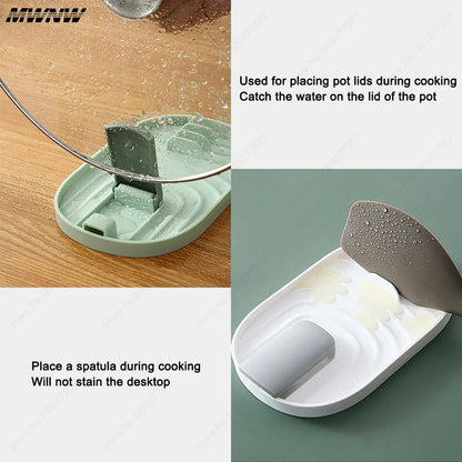 1pcs Polychrome Foldable Nordic Style Pot Holder Lid Shovel Storage Rack Practical Multifunctional Utensils for Kitchen Suppl