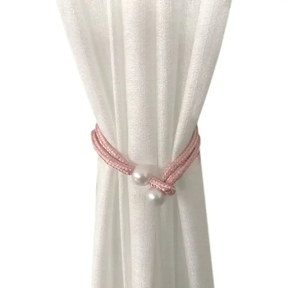 Creative Fashion Tulip Curtain Straps Adjustable Elegant Curtain Tieback Beautifully Curtains Tie Rope Homestay - 1pcs Pink