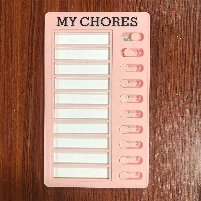Reusable My Chores Checklist Task Board Daily Schedule Planner Memo Chore Chart Kid Responsibility Behavior Self Discipline C