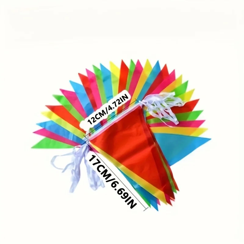 500/300/100Pcs Flags Colorful Pennant Banner Flags Triangle Flags, Garland for Theme Birthday Party, Outdoor Event Anniversar