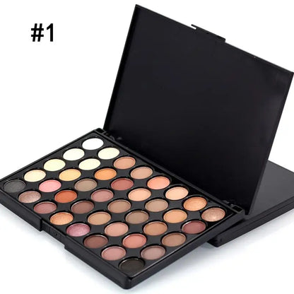 40/74/78 Colors Glitter Eyeshadow Palette Matte Waterproof Long Lasting Pressed Powder Cosmetics Kit Fashion Women MakeUp Too