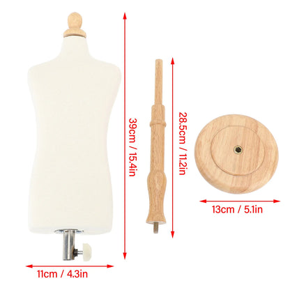 Manikin Torso Elegant Easy Assembly Dress Mannequin Fixable Male Body with Stand for Design