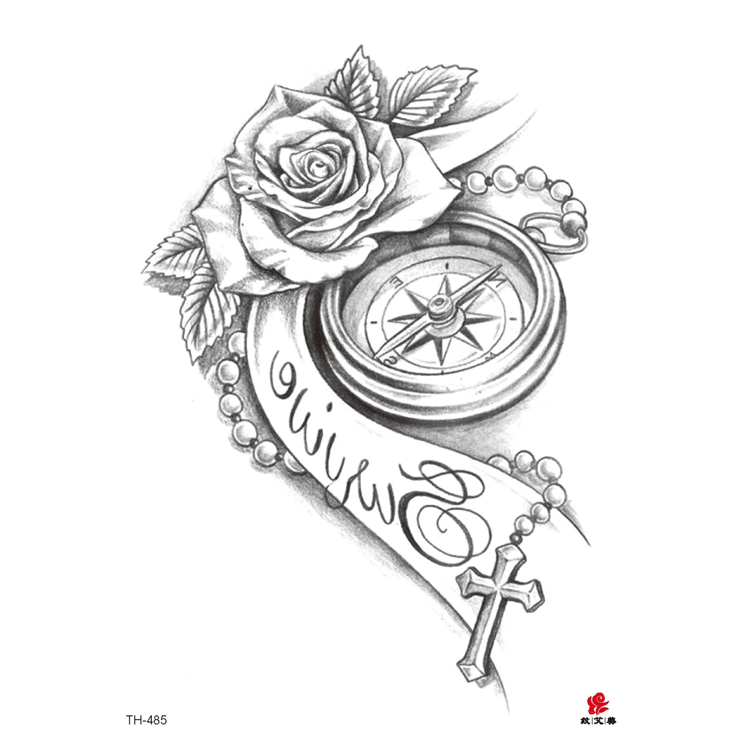 Waterproof Temporary Tattoo Sticker Flowers Big Pray Hands Cross Honely Lovely Letters Neck Flash Tatto Fake Tatoo for Women 
