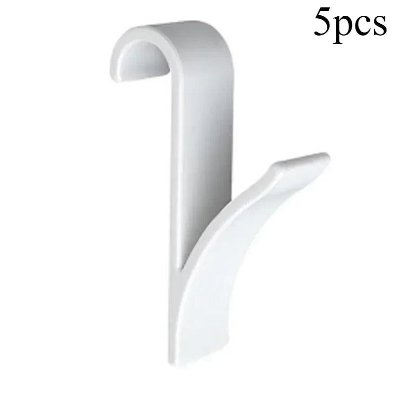 Kitchen Bathroom Hanger Clips Storage Racks White Clear Hanger Heated Towel Radiator Rail Clothes Scarf Hanger Hooks Holder -