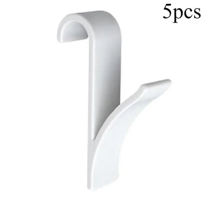 Kitchen Bathroom Hanger Clips Storage Racks White Clear Hanger Heated Towel Radiator Rail Clothes Scarf Hanger Hooks Holder -