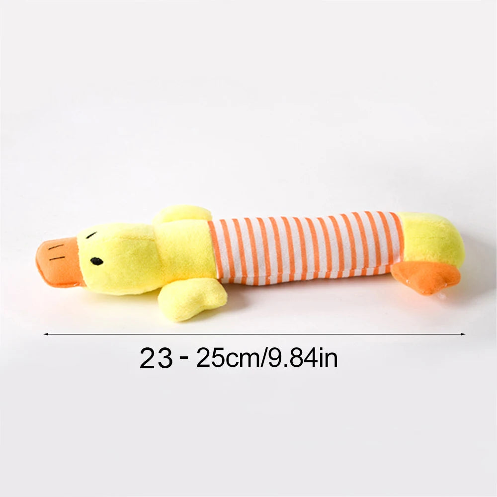 Funny Simulated Animal No Stuffing Dog Toy with Squeakers Durable Stuffingless Plush Squeaky Dog Chew Toy Crinkle Pet Squeak 