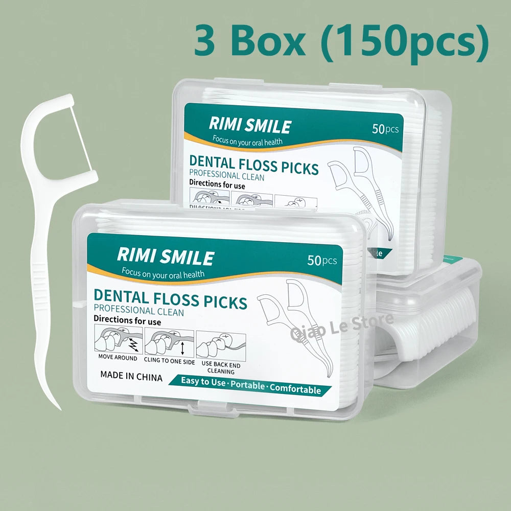 1/2/5/10 Box Portable Disposable Dental Floss Plastic Toothpick High-tension Dental Floss Stick Dental Floss Box ﻿Oral Care -