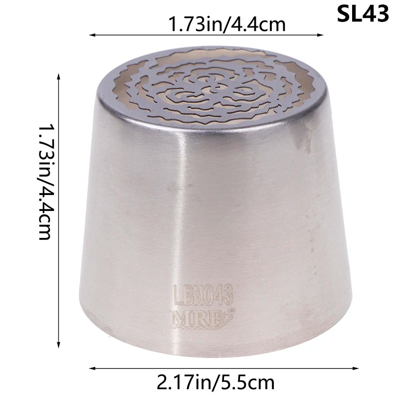 1Pc Stainless Steel Russian Piping Tips Christmas Cake Icing Frosting Nozzles For Cupcake Decoration DIY Kitchen Baking Tool 