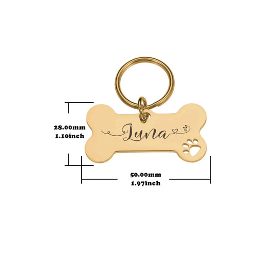1pc Creative Custom Text The name of the love wavy line Personalized Dog Tags Customized Dog Collar With Name For Dog Tag Nam