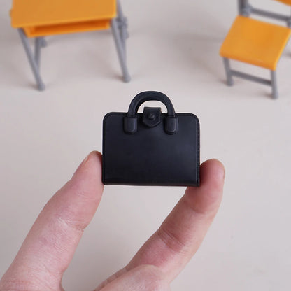Mini Classroom Doll House Desk Chair Chalkboard Miniature School Playset Furniture Accessories Model Decoration For Kid Toy G