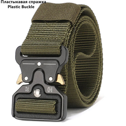 Men's Belt Outdoor Hunting Tactics Belt Multi functional Buckle Nylon Belt Marine Corps Canvas Belt