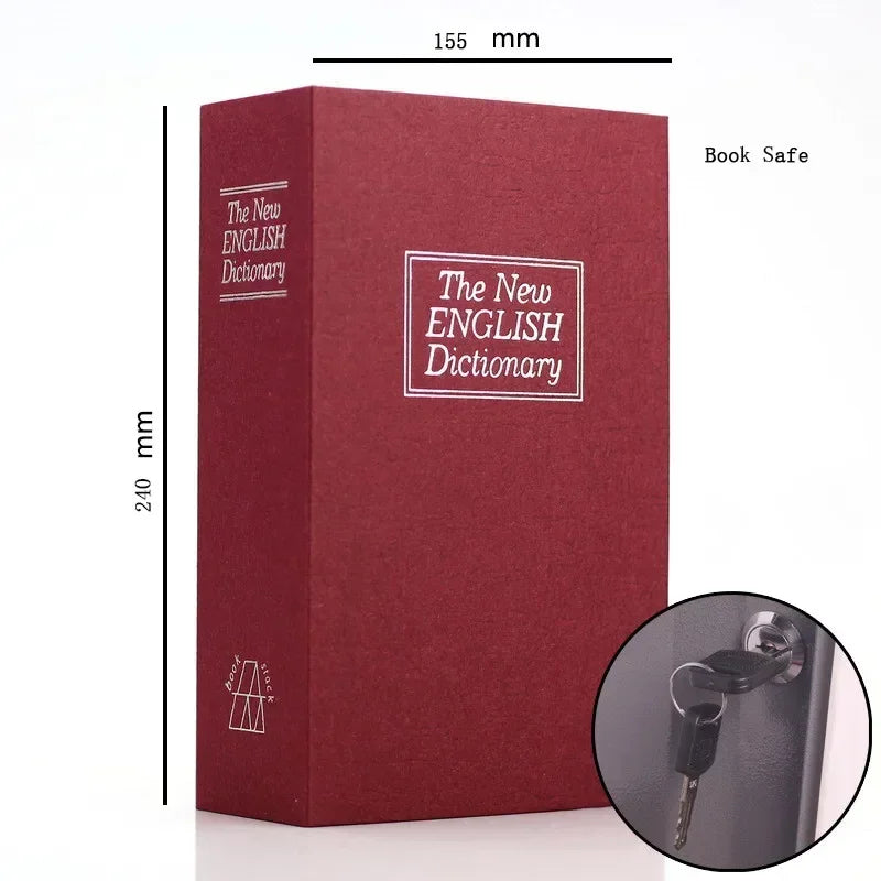 Dictionary Mini Book Safe Security Key Locker Money Hidden Secret Safe Key Safe Box Cash Money Coin Storage Jewellery Lock Bo