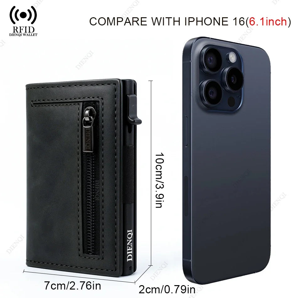 Multi-card Slot Men Wallet Business Card Holder Fashion Folding Large-capacity Coin Purse PU Leather Black Short Purse Card C