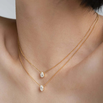 Trendy Zircon Pendant Necklace For Women Multilayer Chain Choker Fashion Female Party Shiny Jewelry Gift - 4