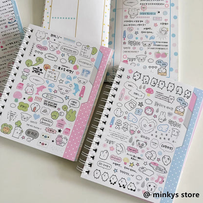 Kawaii 32 Sheets Kpop Stickers Book Decorative Journal Material Kids Gift School Stationery