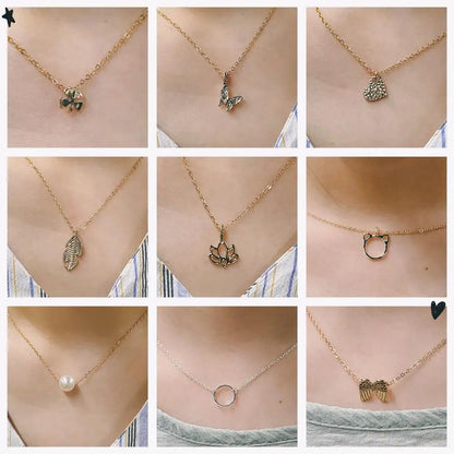 New Trendy Fashion Silver Gold Color Alloy Heavenly Angel Wings Pendant Necklaces for Women Girl Fashion Jewelry