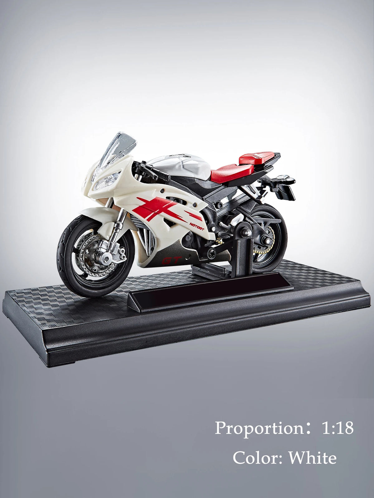 Model Diecast Motocycle Toys Ornament, 1:18/1:36 Car Rotating Rubber Rires Desktop Ornament Gifts - YLE-01 A