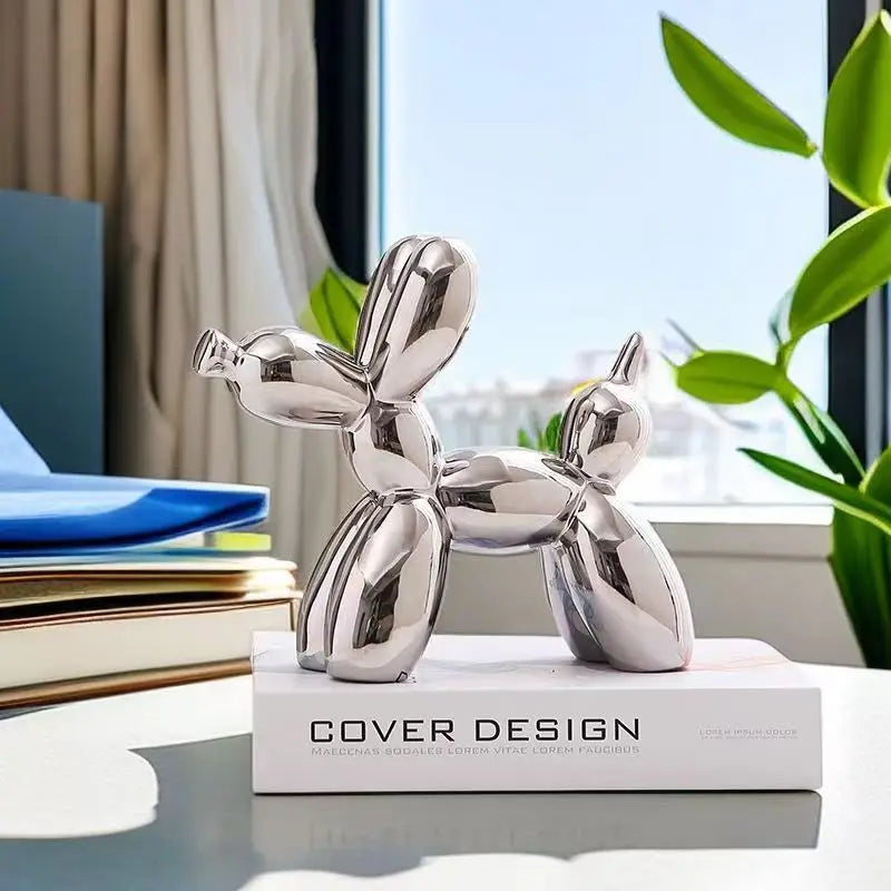 Ceramics Balloon Dog Sculpture Home Decor Room Decoration Accessories Office Nordic Animal Decorative Sculptures Figurinesnee