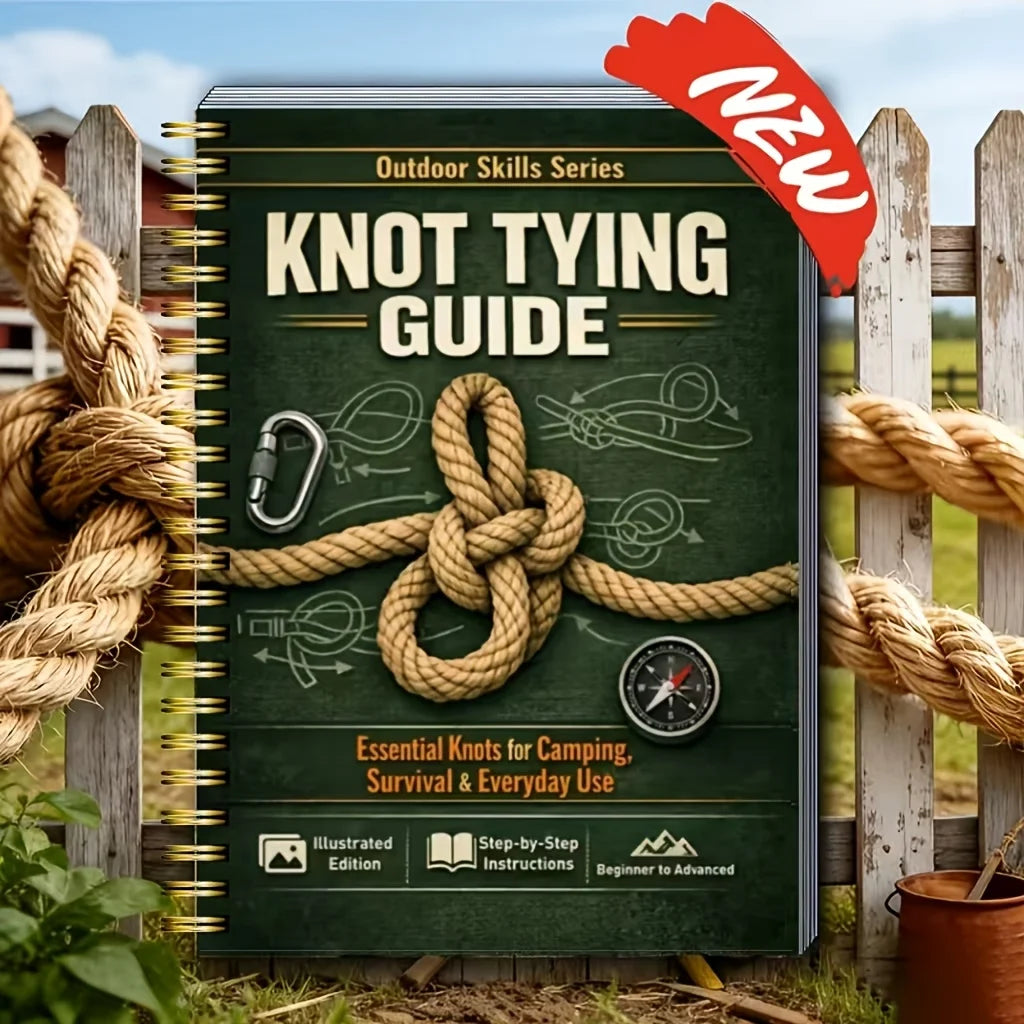 40 Page Outdoor Survival Knot Bible Step by Step Illustrated Complete Knot Guide for Camping Hiking Daily Survival Home