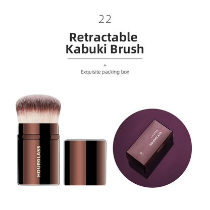 Hourglass Makeup Brushes Powder Foundation Concealer Blusher Bronzer Eye Shadow Eyebrow Eyeliner Sculpting Brush - 22