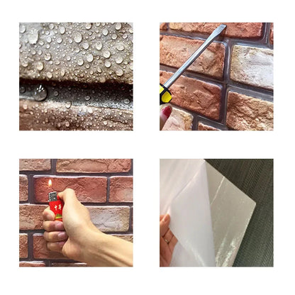 Transform Your Home with 10 pcs Decorative 3D Wall Panels - Self-Adhesive, Waterproof & Moisture-Proof Wallpaper for Living R