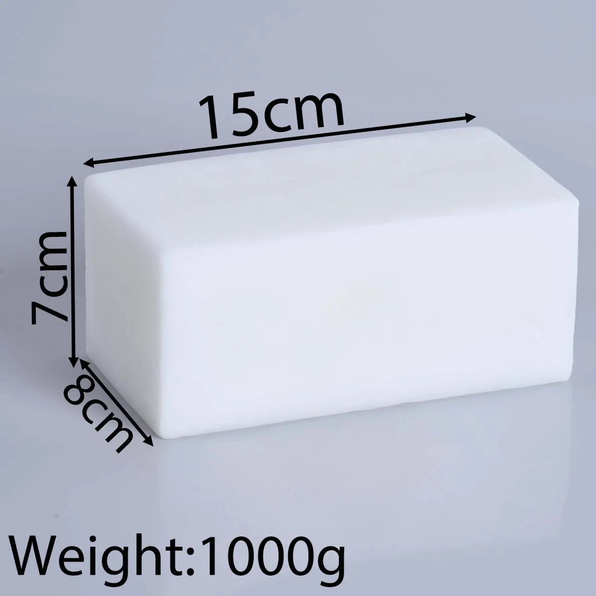 1000g Glycerin Soap Base DIY Handmade Soap Base Transparent White Melt Pour Making Soap Aromath Bath Raw Materials - White