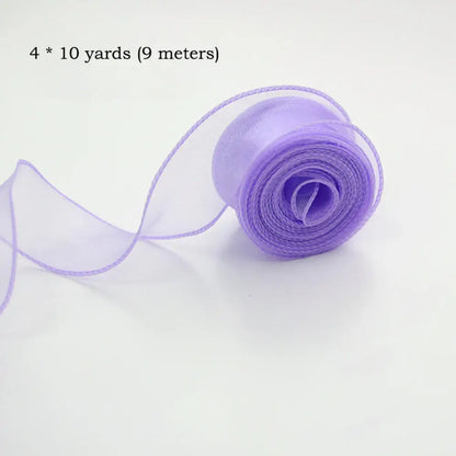 40mm 10Yards Fishtail Organza Satin Ribbon Reflective Iridescent Wavy Edge Ribbon for Gift Wrapping DIY Bow Craft Gift Wrappi