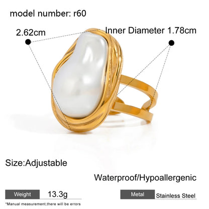 Fashion Simple Stainless Steel Rings For Women Gold Color Smooth Geometric Open Rings Arc Rings Diamonds Jewellery Ring Gift 