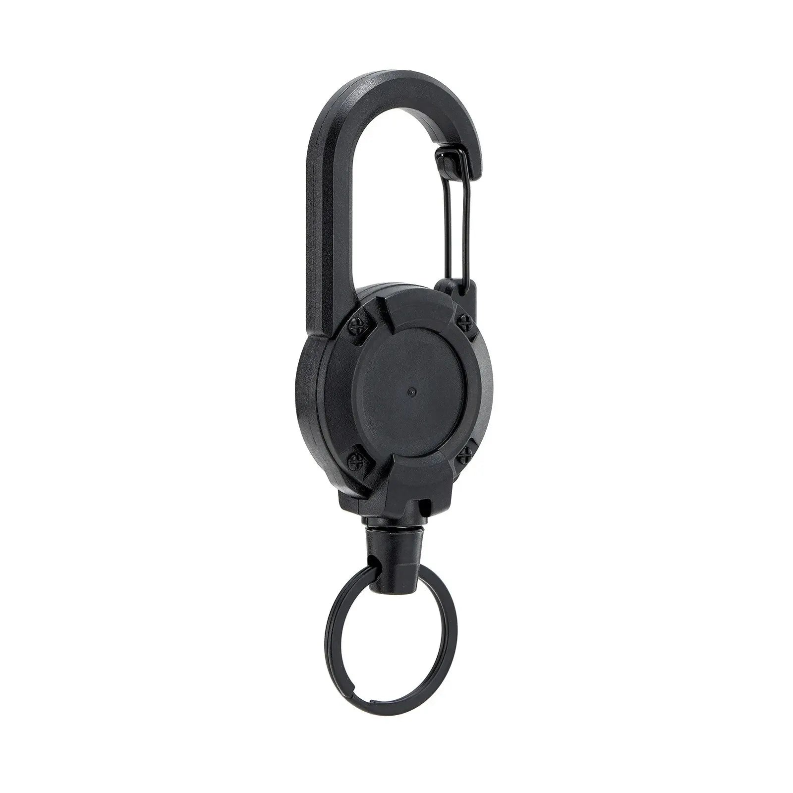 Retractable Heavy Duty Pull Reel Carabiner Key Chains Strong Steel Wire Rope Buckle Spring Key Ring Outdoor Sporty Keychain T