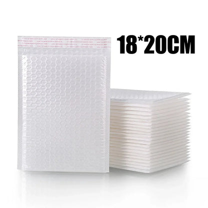 Bubble Mailers White Padded Envelope for Packaging Mailing Gift Self Seal Shipping Bags Bubble Envelope - White (Style C)