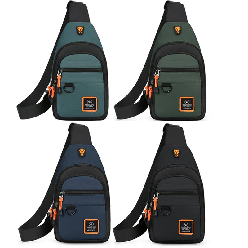 Men's Leisure Outdoor Hiking Bike Shoulder Bag, Waterproof Sports Crossbody Bag, Travel Backpack, Men's Chest Bag, Shoulder B