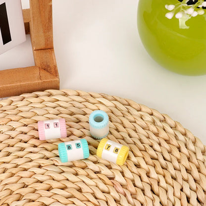 Manual Handheld Knitting Stitch Counter with Plastic Needles for Crochet Yarn Craft & Sewing Tools