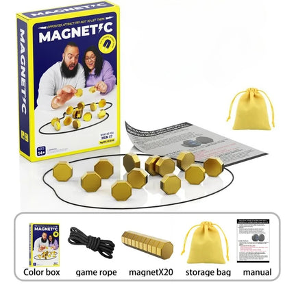 Party Games Magnetic Stones Game Interactive Magnet Board Strategy Game for Family Kids Adults Longest Side 3.4cm