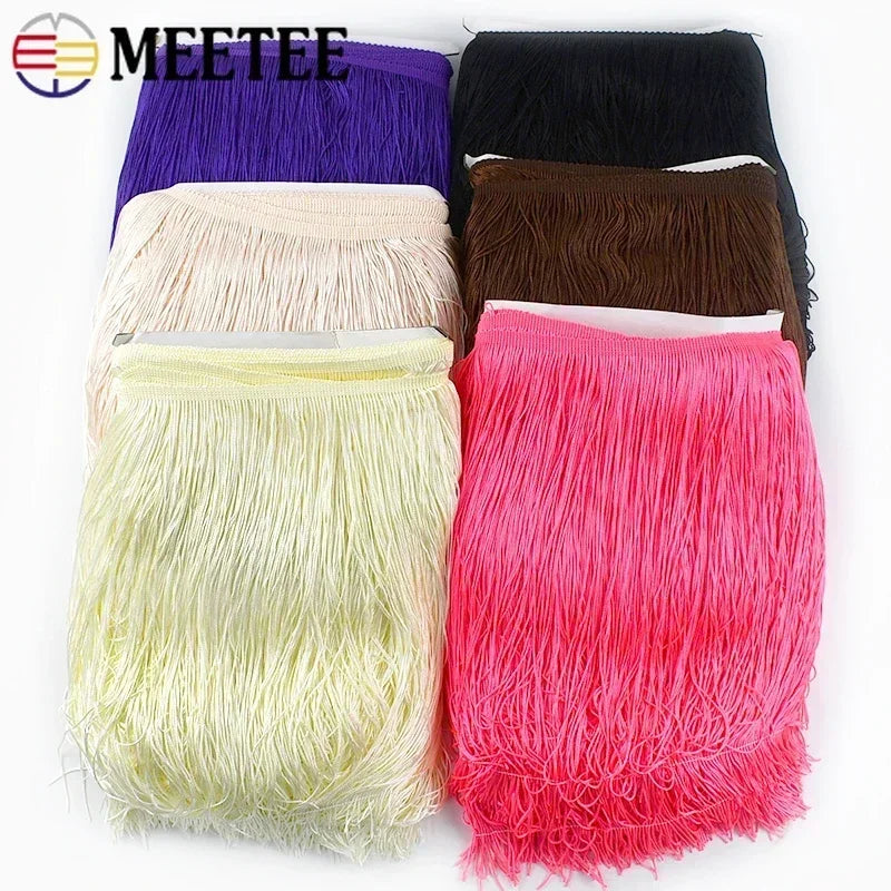 10-30cm Long Tassel Fringes For Sewing Clothes Decorative Ribbons Fringe Fabric Dress Curtain Lace Trims DIY Garment Accessor