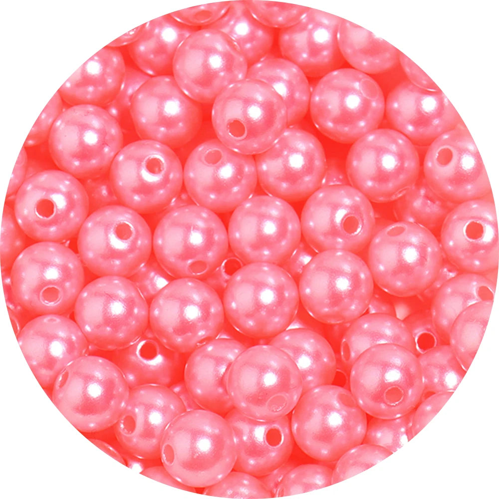 50-1000pcs/Lot Round ABS Imitation Pearl Beads Loose Beads Plastic Acrylic Spacer Bead For Jewelry Making Diy Bracelet Neckla