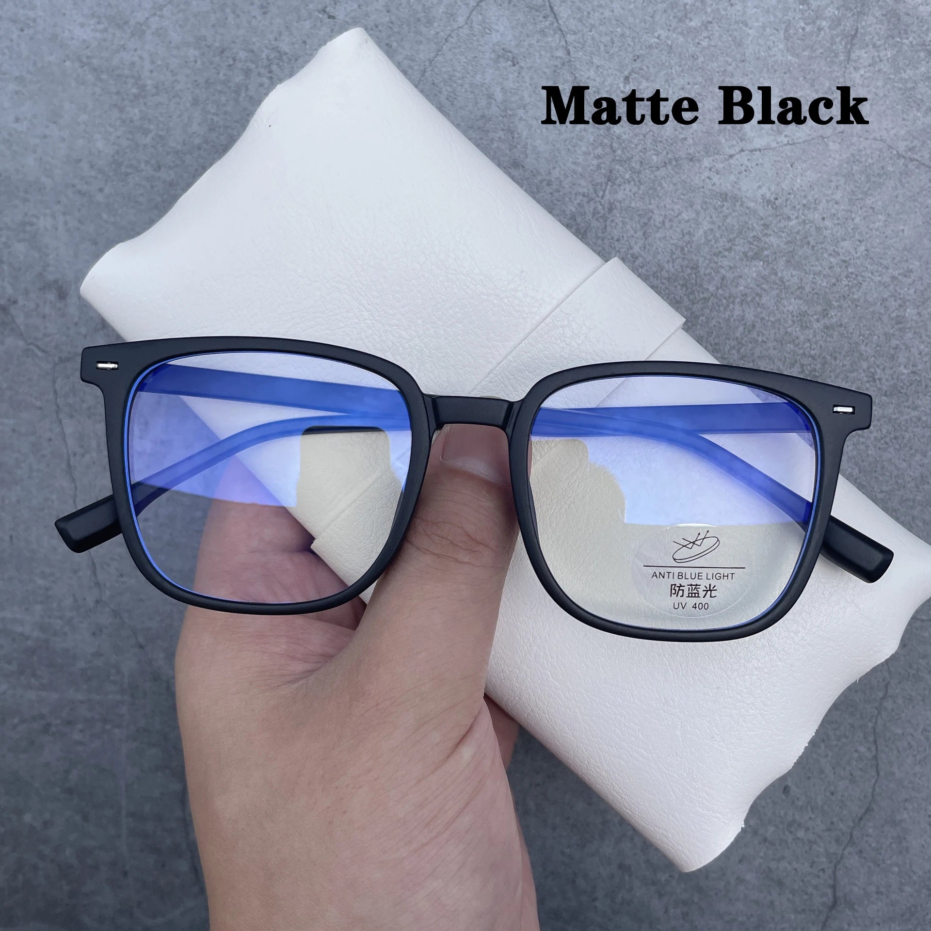 Black Computer Glasses Frame Women Men Anti Blue Light Square Rectangle Eyewear Blocking Glasses Optical Spectacle Eyeglass -