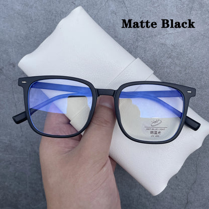 Black Computer Glasses Frame Women Men Anti Blue Light Square Rectangle Eyewear Blocking Glasses Optical Spectacle Eyeglass -