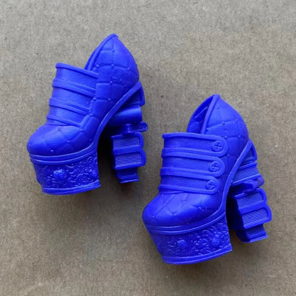 1/6 Monster Doll Boots Sandals Original Doll Shoes Unique Personality Toy Accessories for Collectible Figures - Blue (Style N