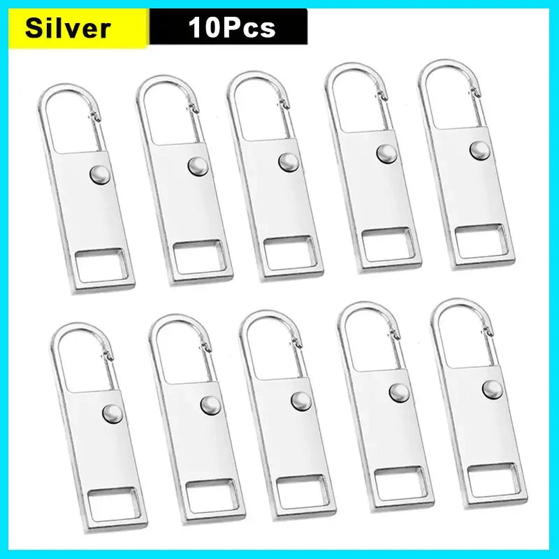 5/10Pcs Zipper Slider Puller Replacement Instant Zipper Tab Repair Zippers Handle Mend Fixer Buckle for Suitcase Sewing Craft