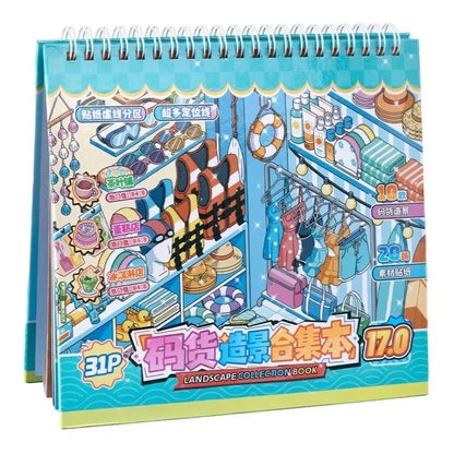 Store Code Goods Store Code Goods Series Sticker PET Material 3D Design Sticker Book Scene Collection DiY Cut Design