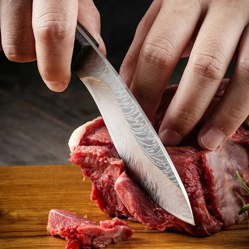 Butcher Boing Knife Cleaver Meat Vegetable Kitchen Knives Stainless Steel Handmade Forged Chef Knife Fish Fillet Slicing Knif