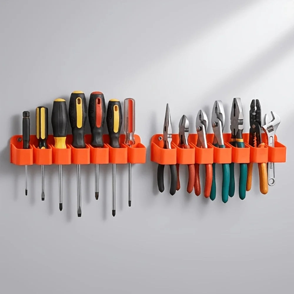 Two-Piece Wall-Mounted Tool Storage Rack - Garage Tool Rack, Suitable for Screwdrivers and Pliers