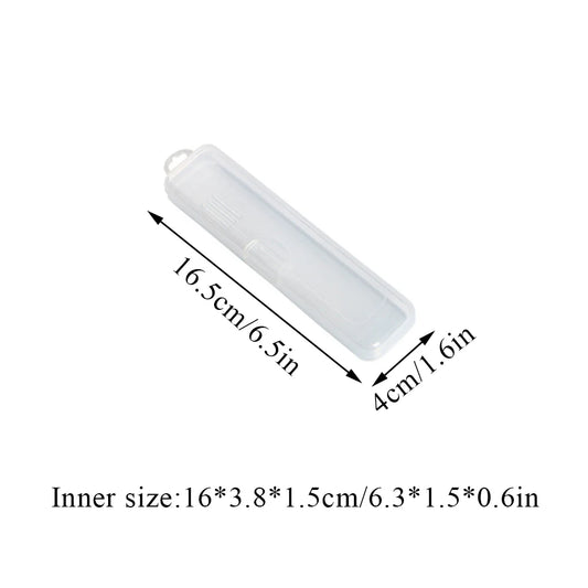 Transparent Plastic Storage Box Organizer Stickers Box Desktop Container Portable Plastic Clear Box Art Tool Case Stationery