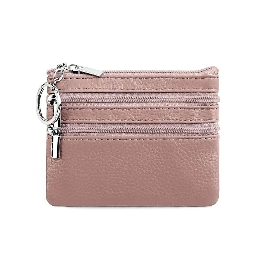 PU Leather Money Coin Purse 2024 New with Key Ring Waterproof Pocket Purse Zipper Wear-resistant Credit Card Holoder Male - l