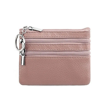 PU Leather Money Coin Purse 2024 New with Key Ring Waterproof Pocket Purse Zipper Wear-resistant Credit Card Holoder Male - l