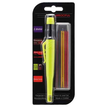 Woodworking Pencil Card Set, Deep Hole Marking and Drawing, with 2.8mm Reliable and Durable Lead, for Carpenters Engineering