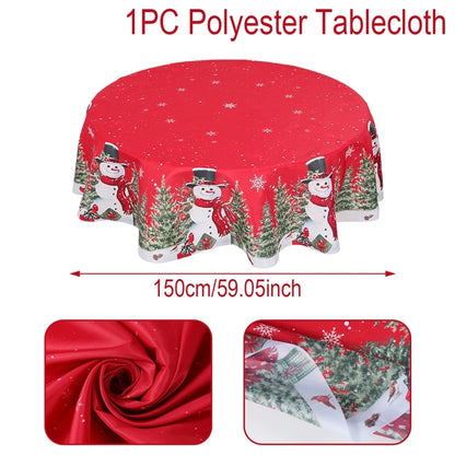 Disposable Christmas Tablecloth Merry Christmas Decors for Home 2024 Table Cover Xmas Ornament Navidad Natal New Year Gift 20